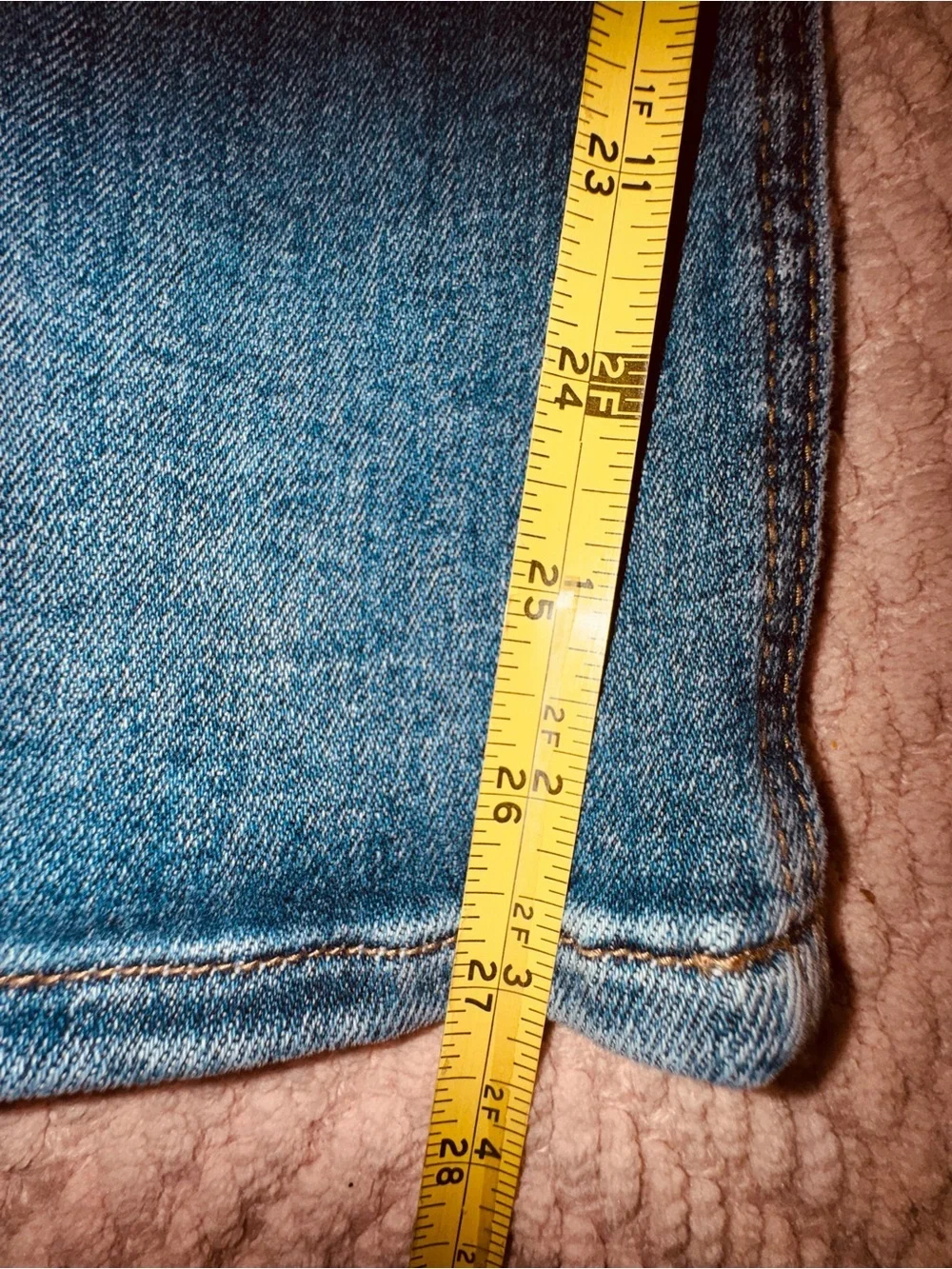 Risen High Rise Exposed Asymmetrical Zip Crop Jeans Sz 7/28